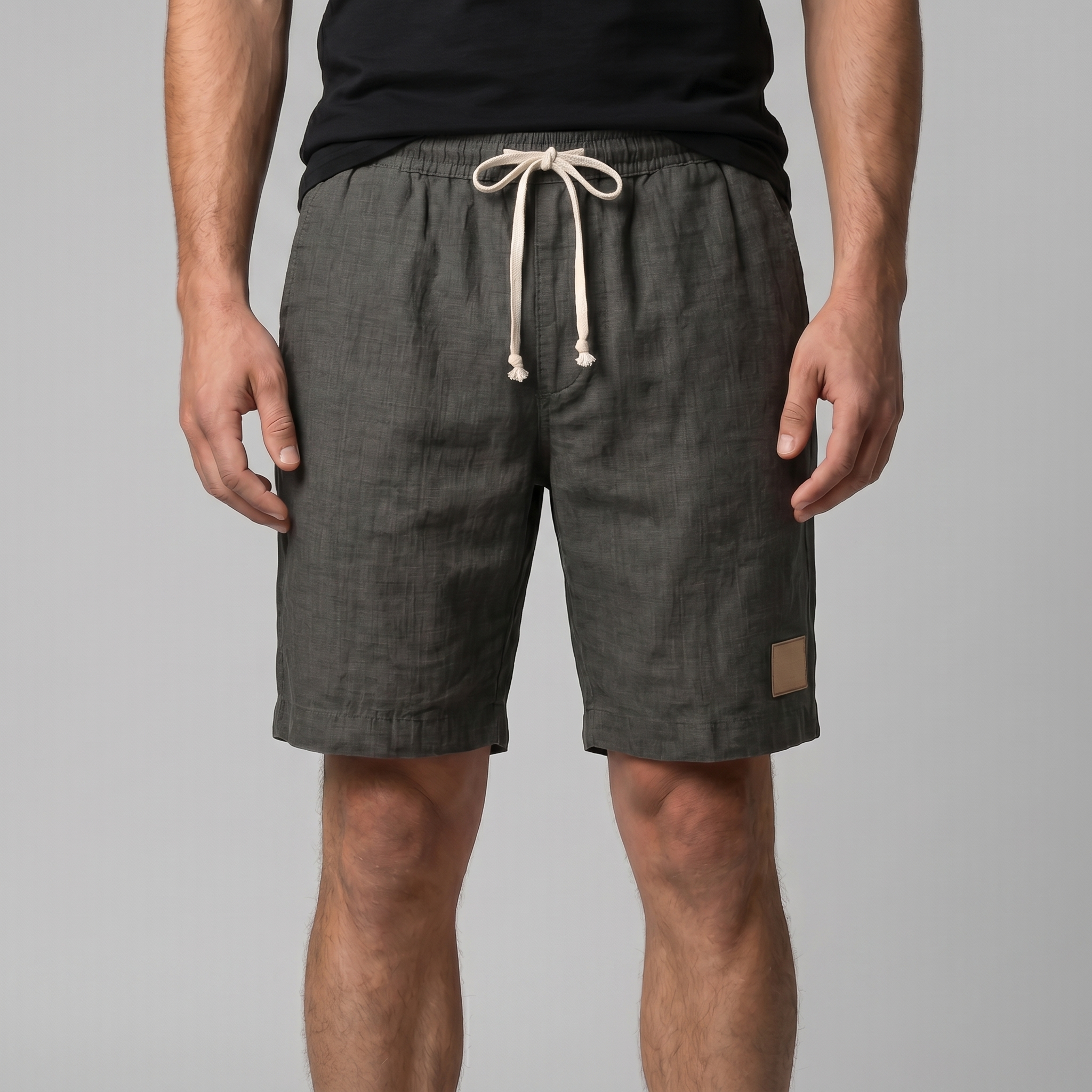 Herren Leinen Sommer Strandshorts