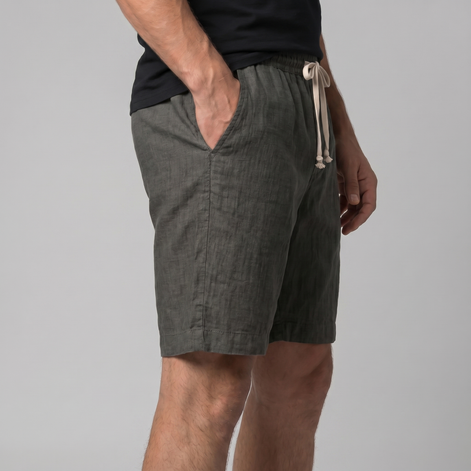 Herren Leinen Sommer Strandshorts