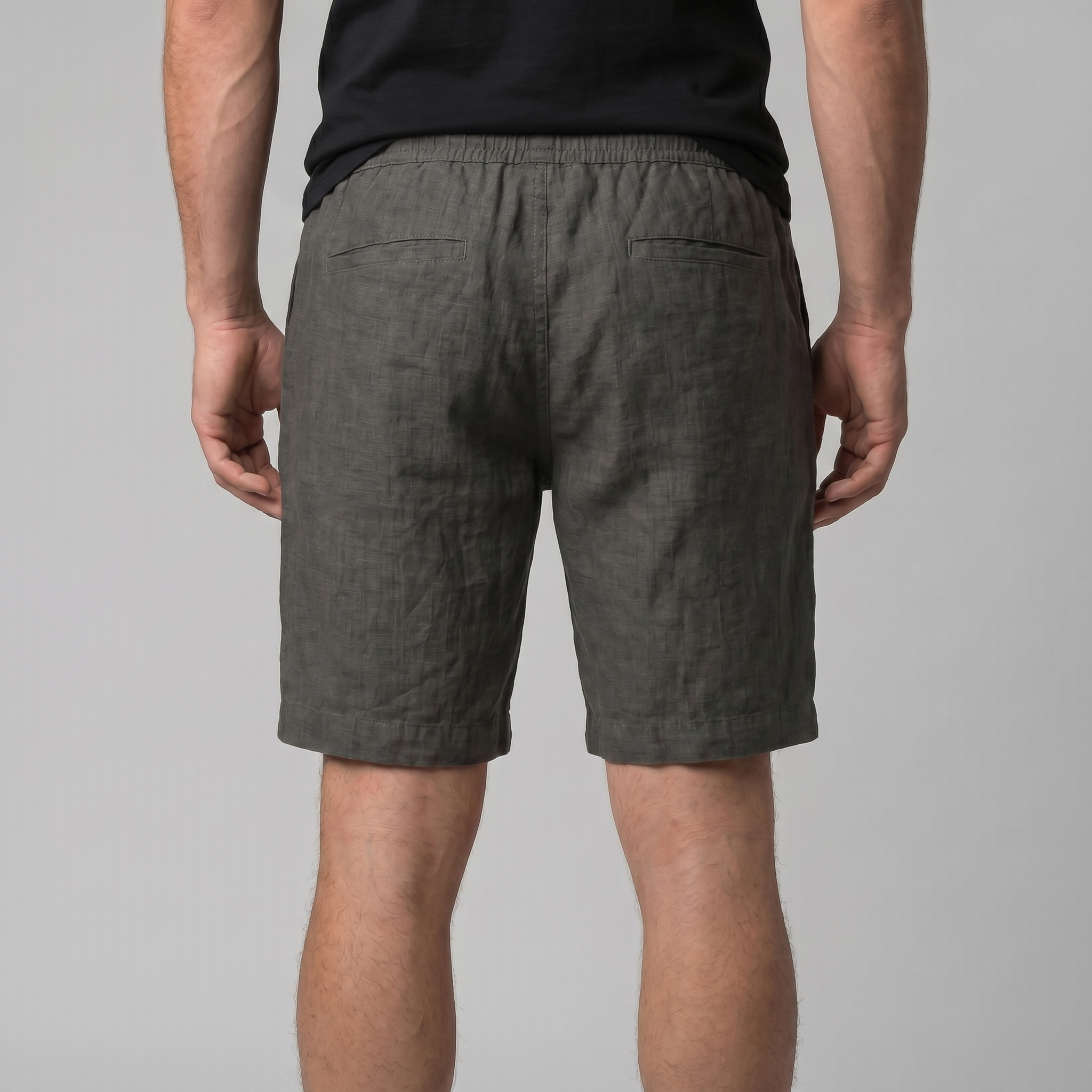 Herren Leinen Sommer Strandshorts