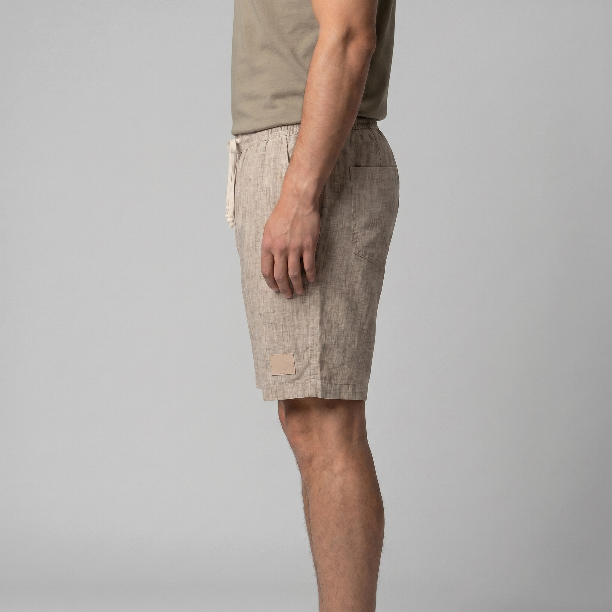 Herren Leinen Sommer Strandshorts
