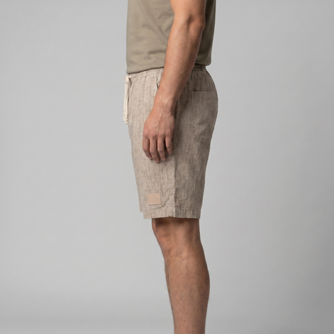 Herren Leinen Sommer Strandshorts