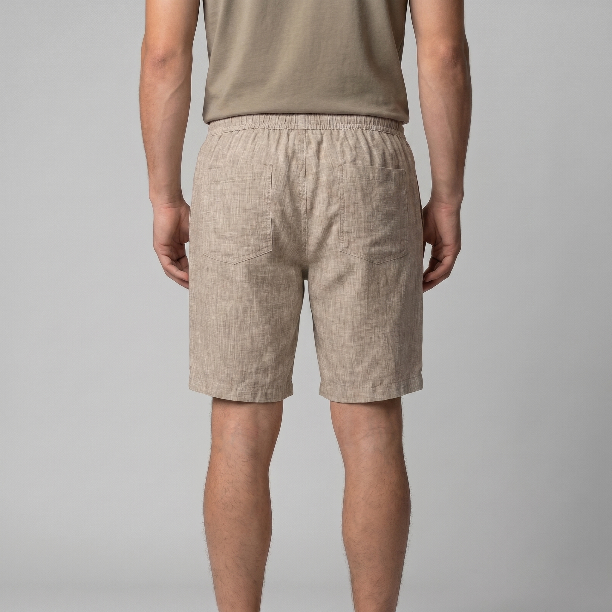 Herren Leinen Sommer Strandshorts