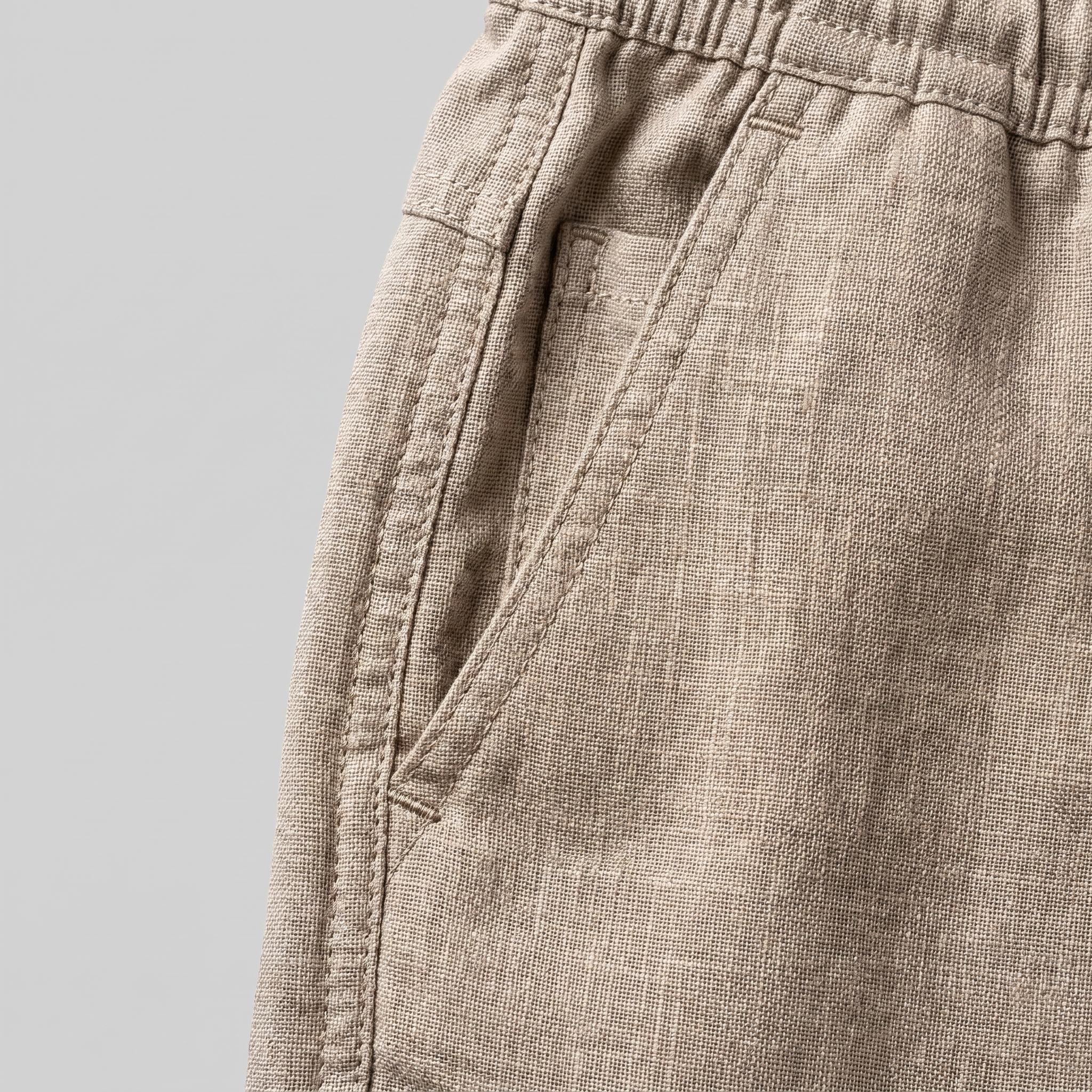 Herren Leinen Sommer Strandshorts