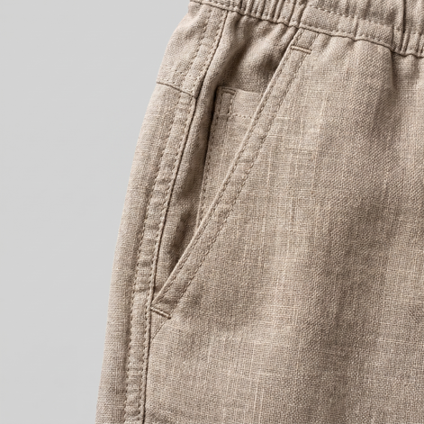 Herren Leinen Sommer Strandshorts