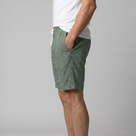 Herren Leinen Sommer Strandshorts
