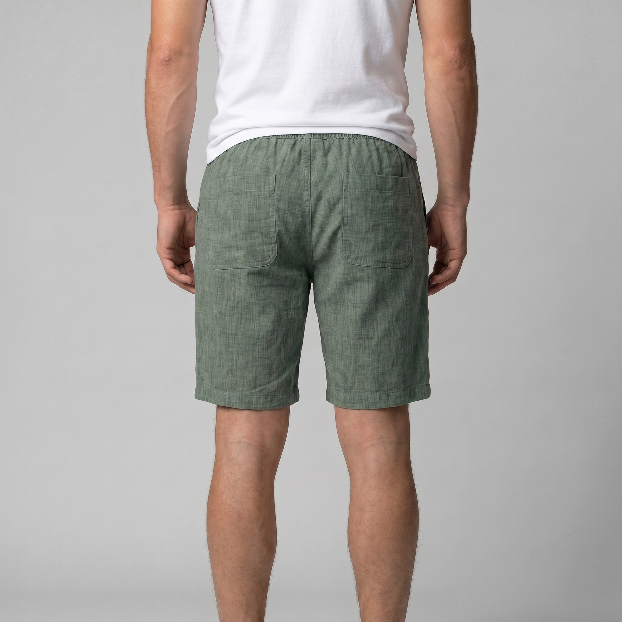 Herren Leinen Sommer Strandshorts