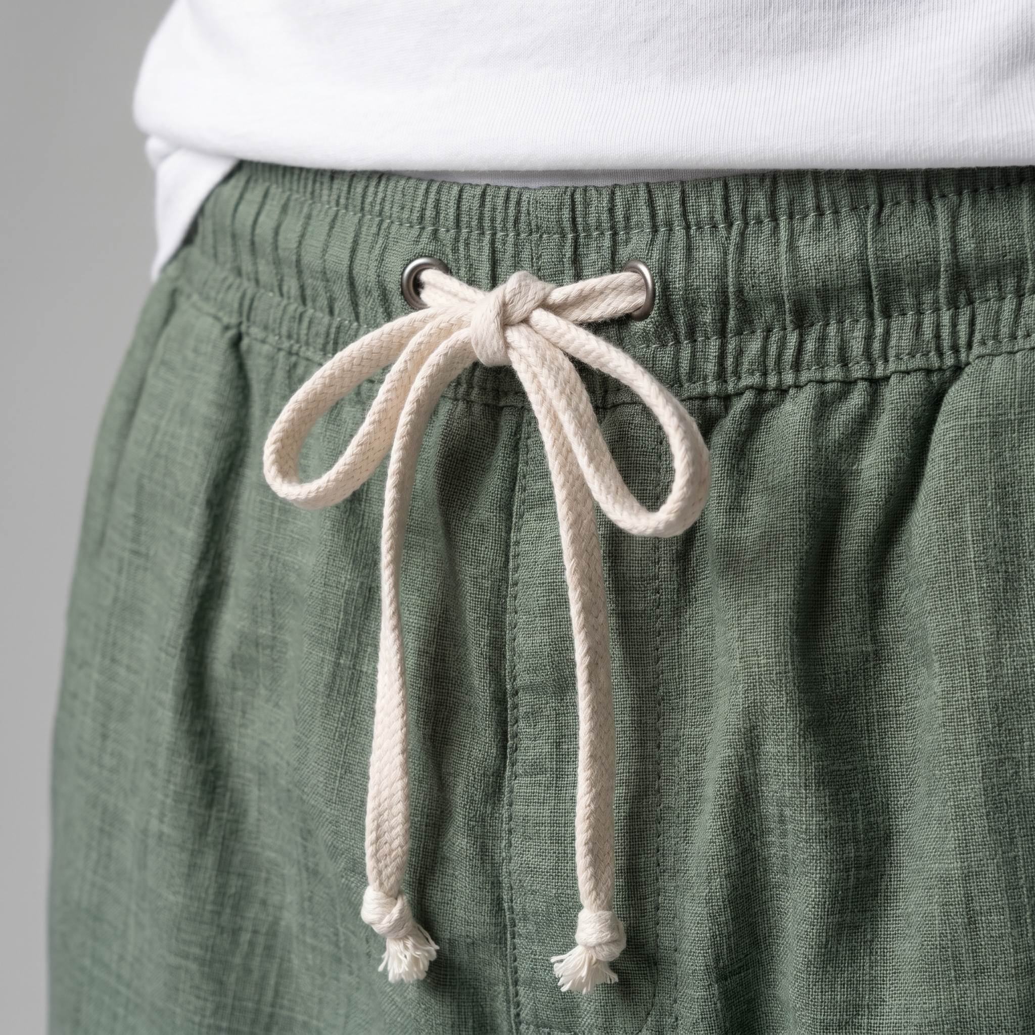 Herren Leinen Sommer Strandshorts