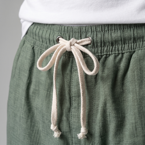 Herren Leinen Sommer Strandshorts