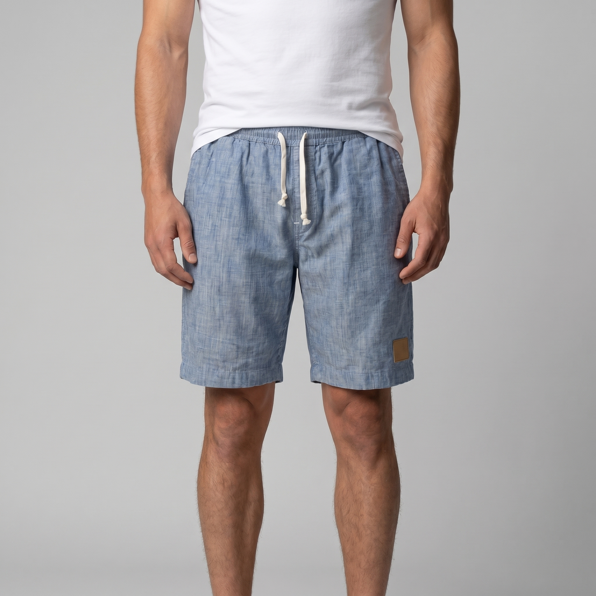 Herren Leinen Sommer Strandshorts