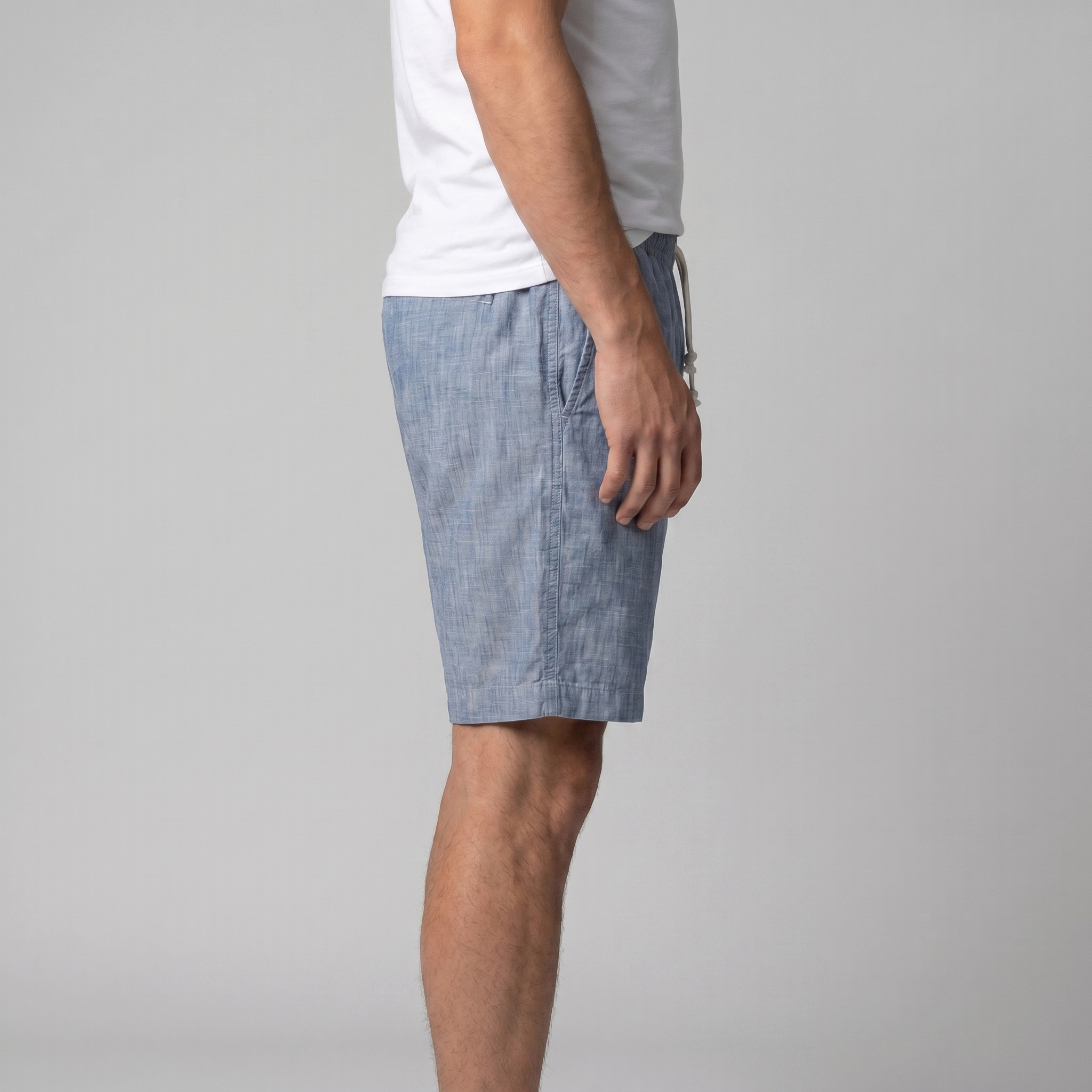 Herren Leinen Sommer Strandshorts