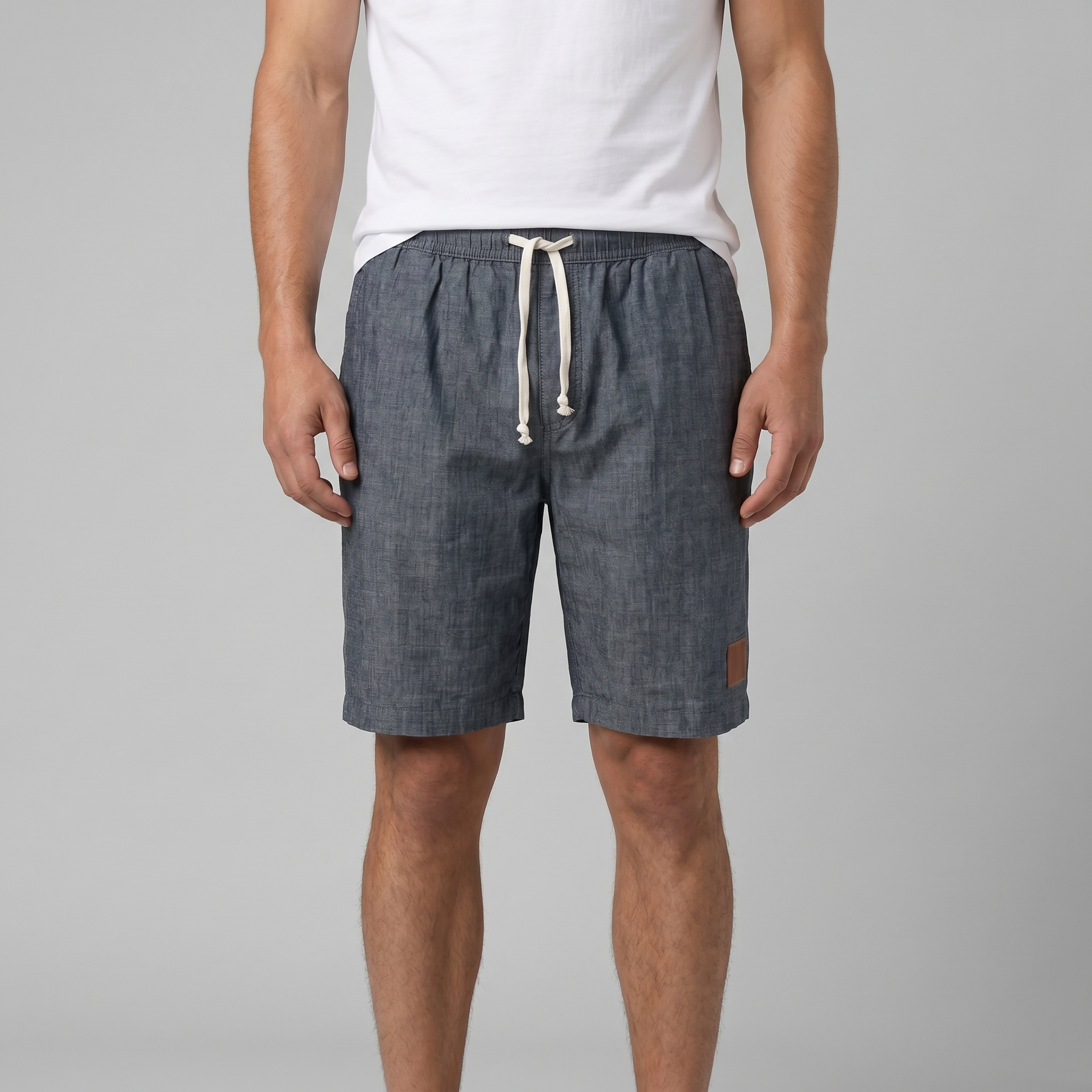 Herren Leinen Sommer Strandshorts