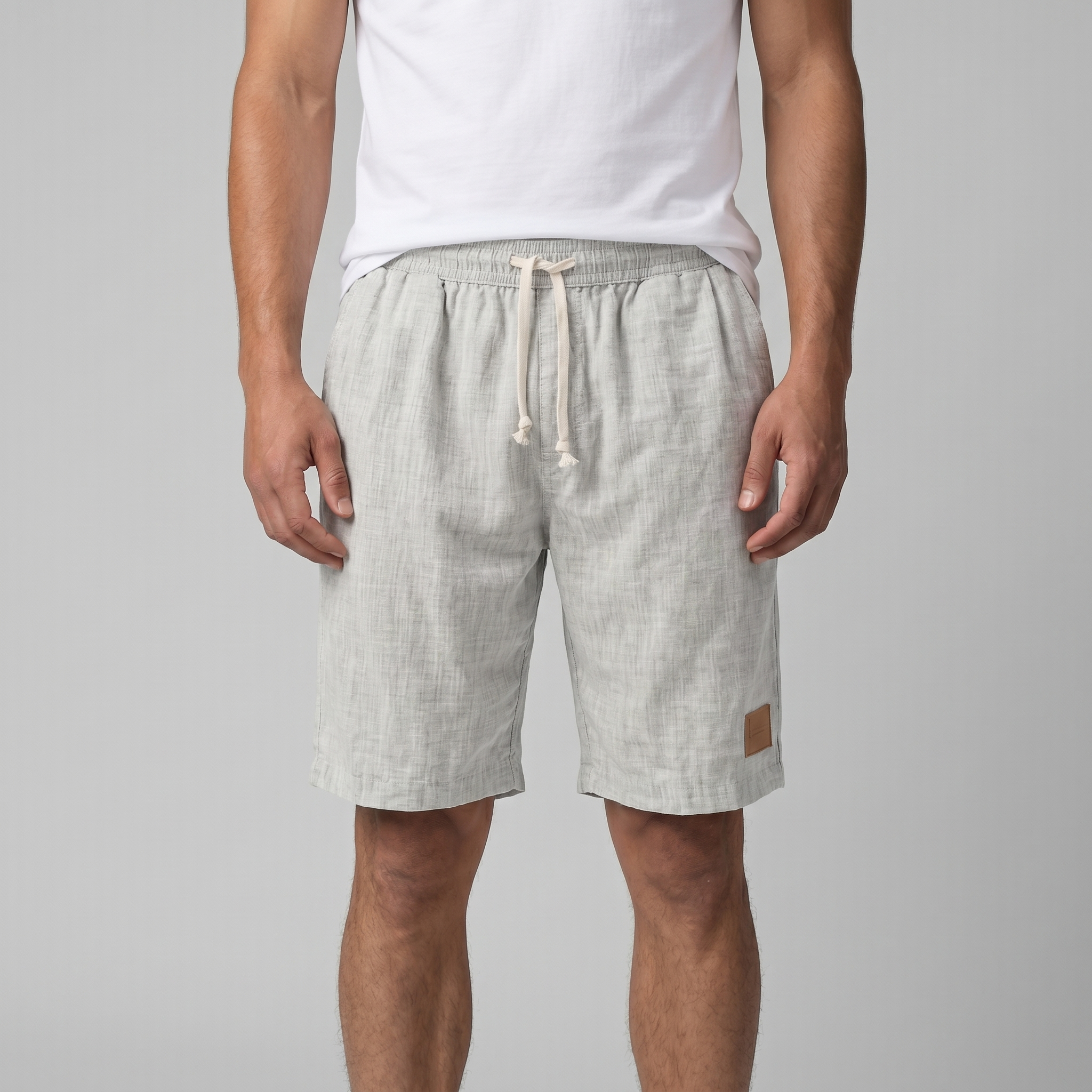 Herren Leinen Sommer Strandshorts