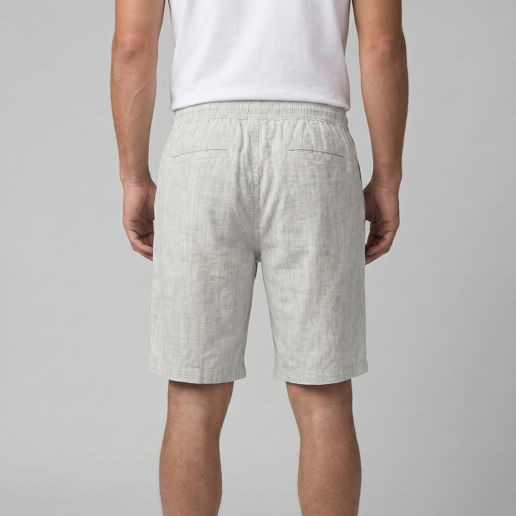 Herren Leinen Sommer Strandshorts