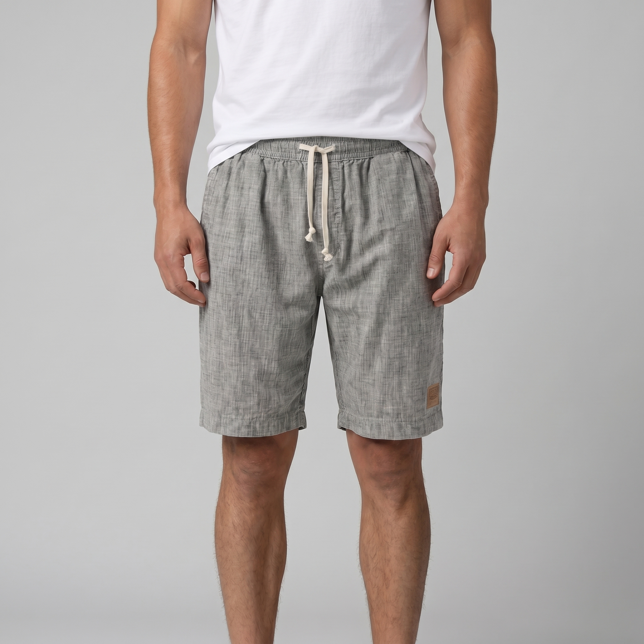 Herren Leinen Sommer Strandshorts