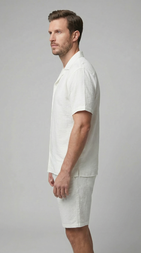 Herren Leinen Sommer Set