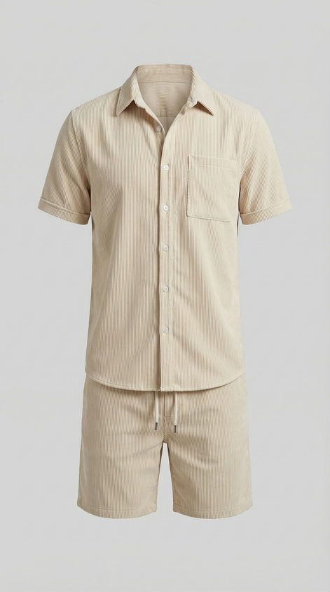 Herren Leinen Sommer Set