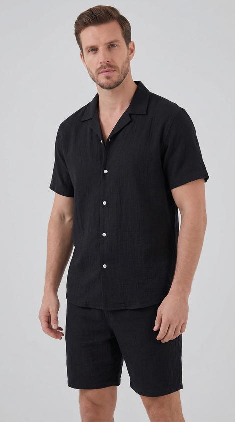 Herren Leinen Sommer Set