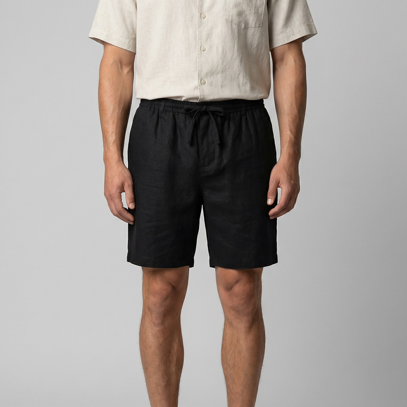 Herren Leinen Sommer Shorts