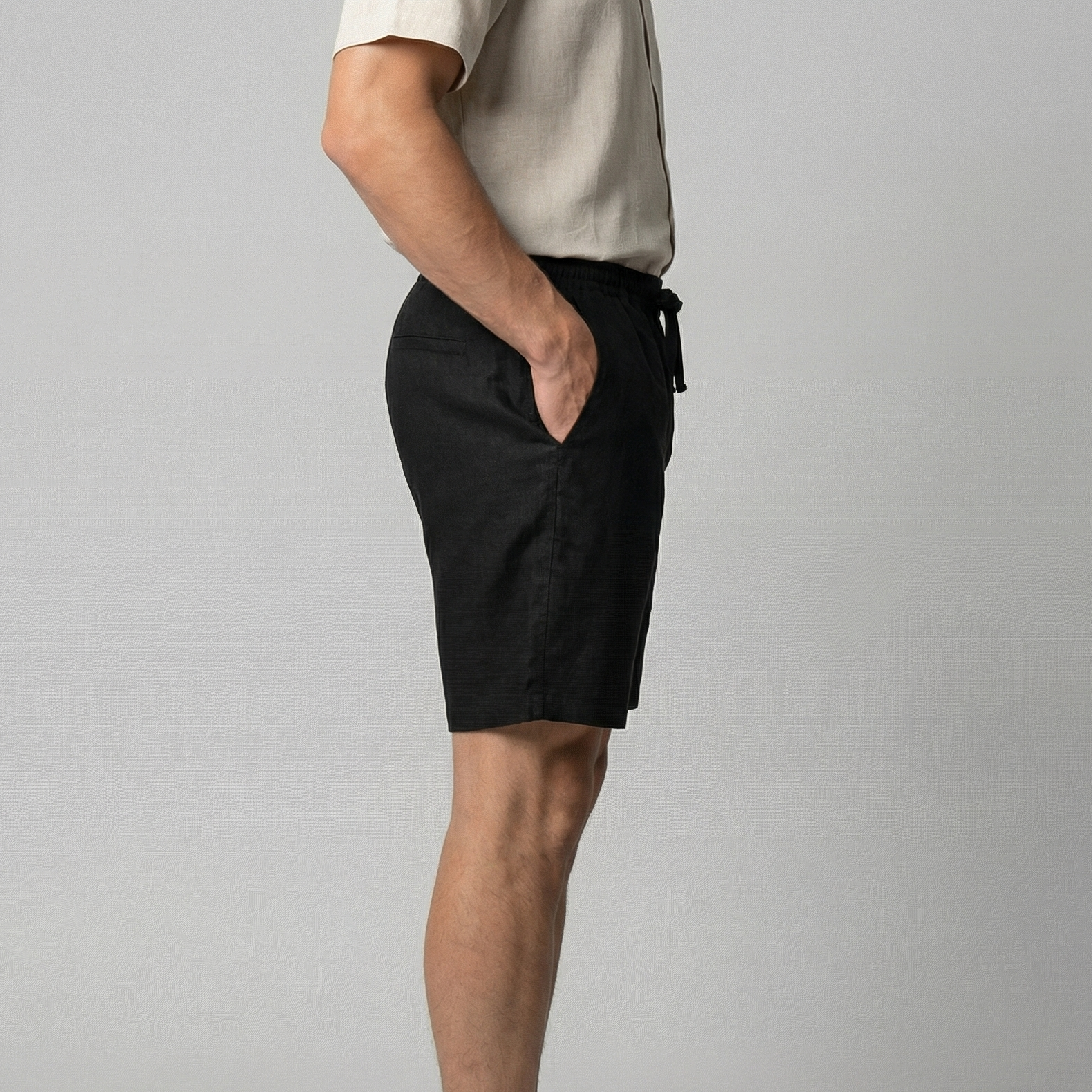 Herren Leinen Sommer Shorts
