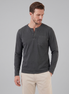Herren Vintage Langarm Henleyhemd