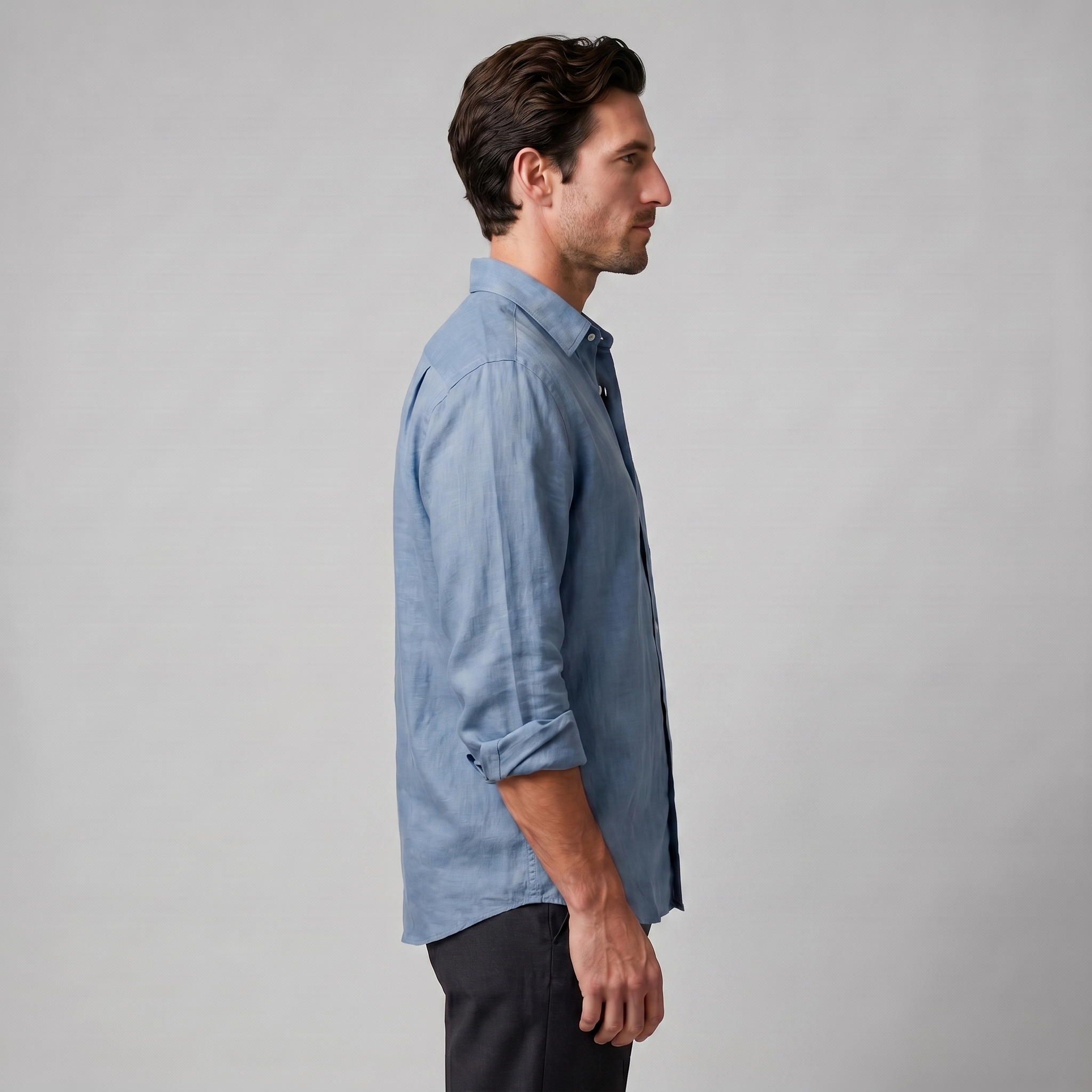 Herren Oversize Langarmhemd