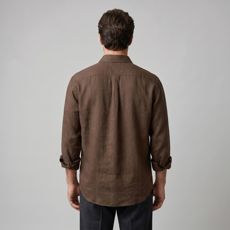 Herren Oversize Langarmhemd