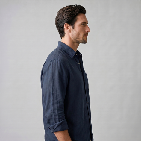 Herren Oversize Langarmhemd