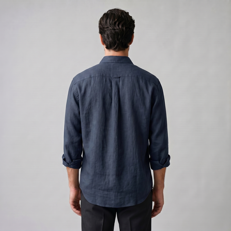 Herren Oversize Langarmhemd