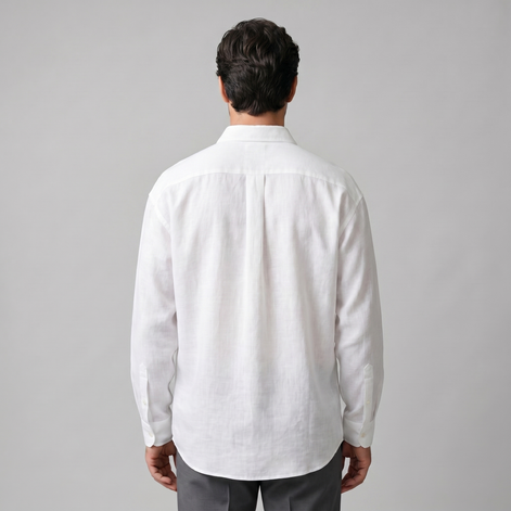 Herren Oversize Langarmhemd
