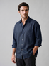 Herren Oversize Langarmhemd