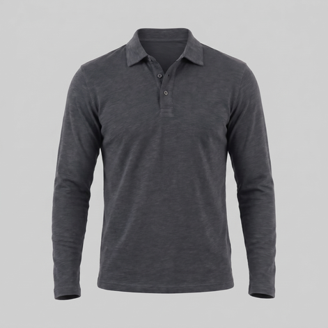 Herren Langarm Poloshirt