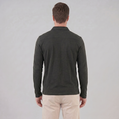 Herren Langarm Poloshirt