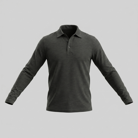 Herren Langarm Poloshirt