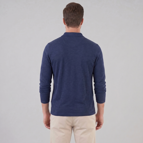 Herren Langarm Poloshirt