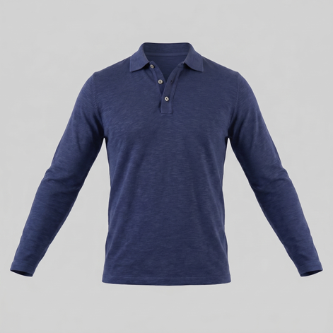 Herren Langarm Poloshirt