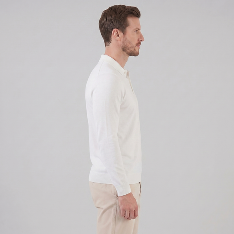 Herren Langarm Poloshirt