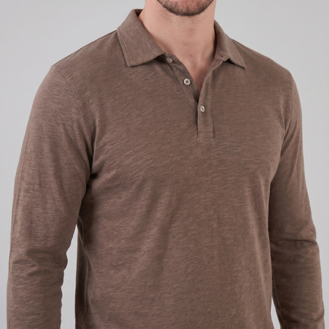 Herren Langarm Poloshirt