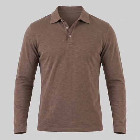 Herren Langarm Poloshirt