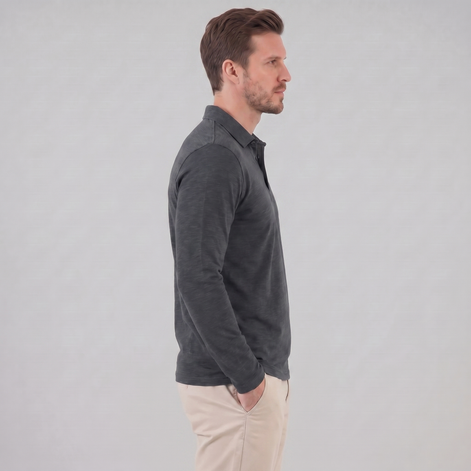 Herren Langarm Poloshirt