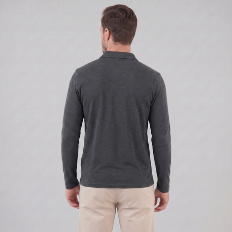 Herren Langarm Poloshirt