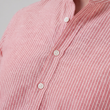 Herren Langarm Henley Shirt mit Streifen