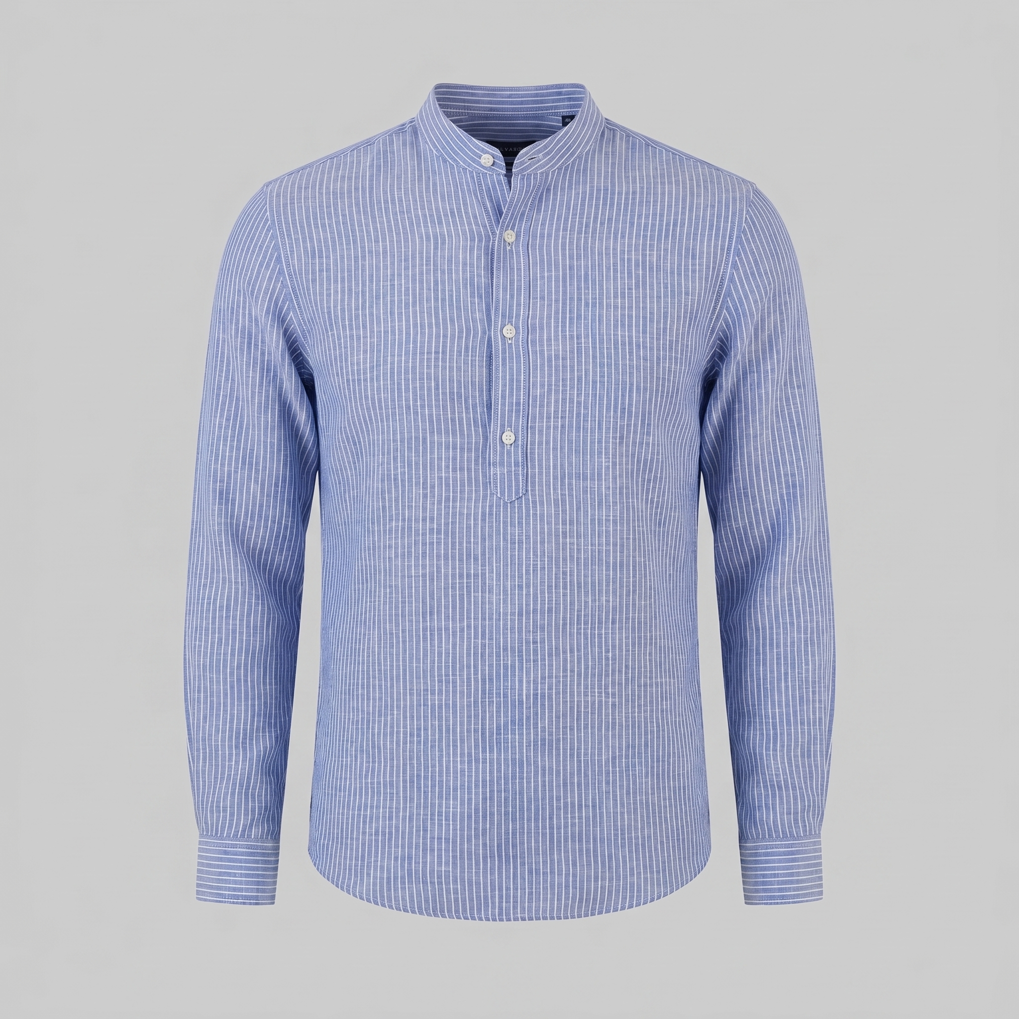 Herren Langarm Henley Shirt mit Streifen
