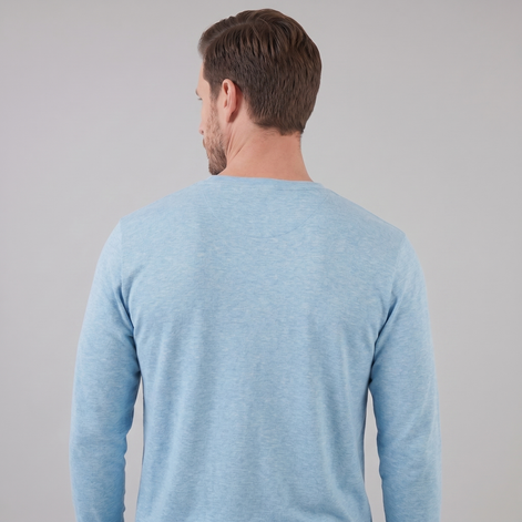 Herren Langarm Rundhals Pullover