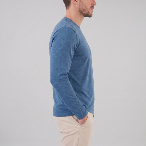 Herren Langarm Rundhals Pullover