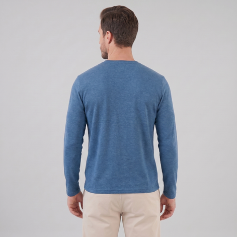 Herren Langarm Rundhals Pullover