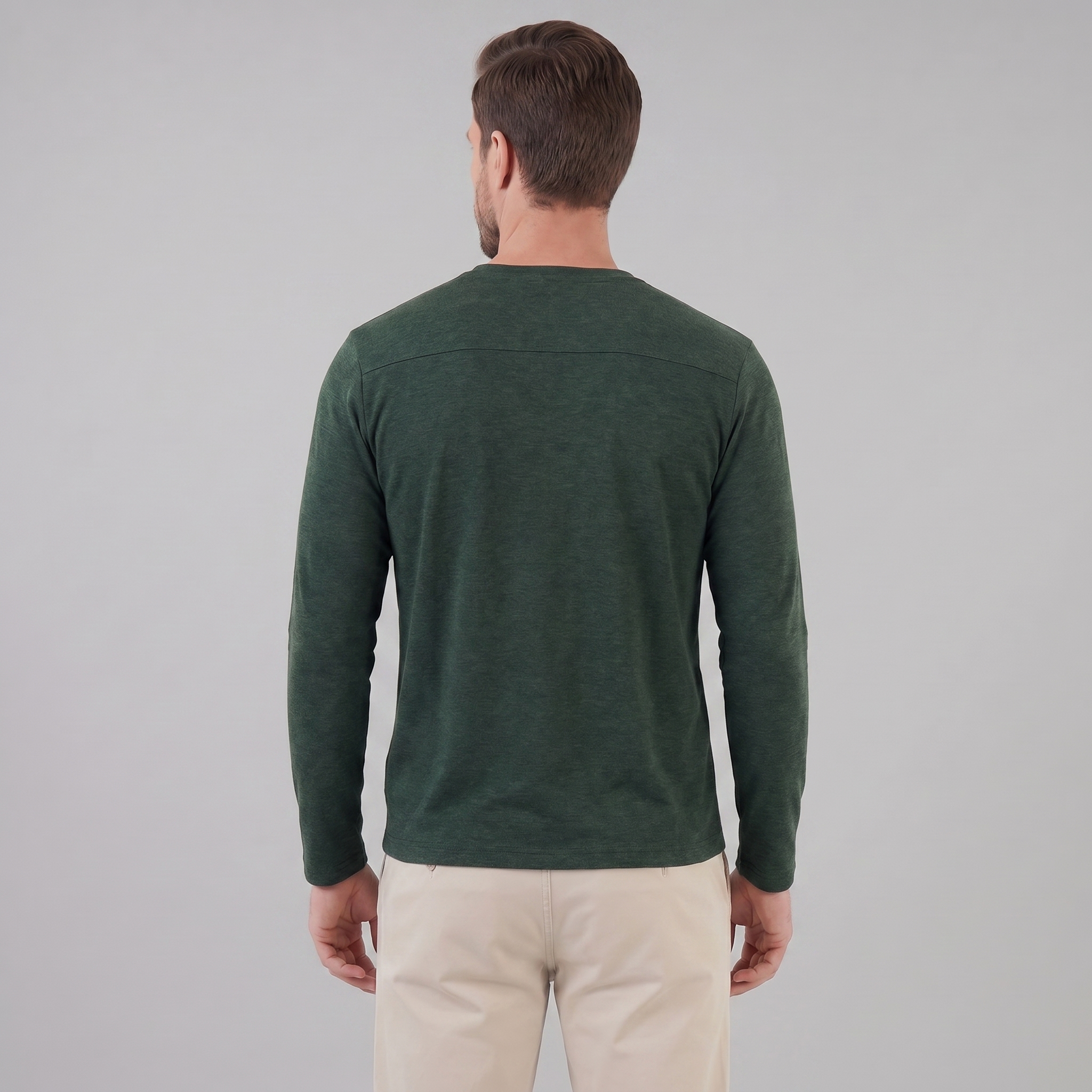 Herren Langarm Rundhals Pullover