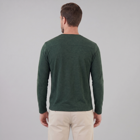 Herren Langarm Rundhals Pullover