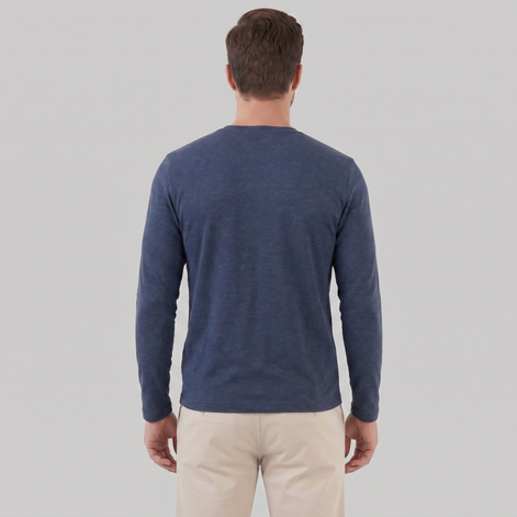 Herren Langarm Rundhals Pullover