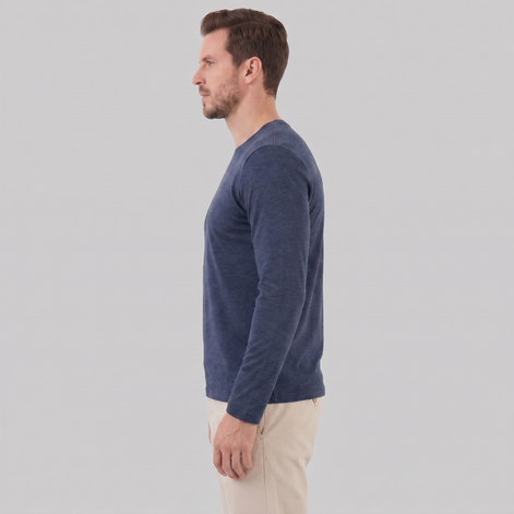 Herren Langarm Rundhals Pullover