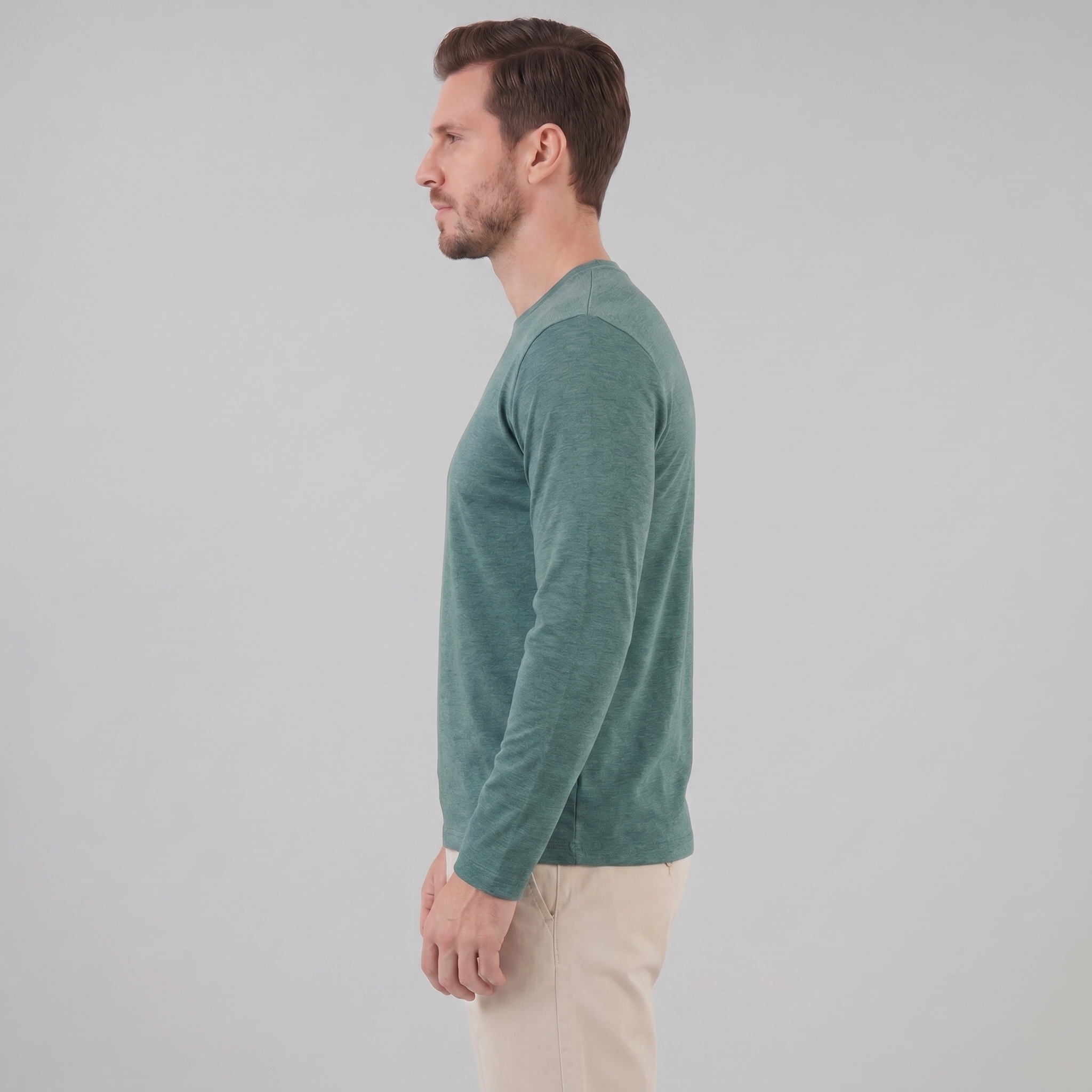 Herren Langarm Rundhals Pullover